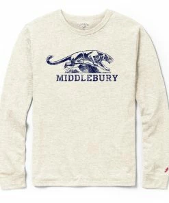 League Middlebury Panther Long Sleeve Tee (white)