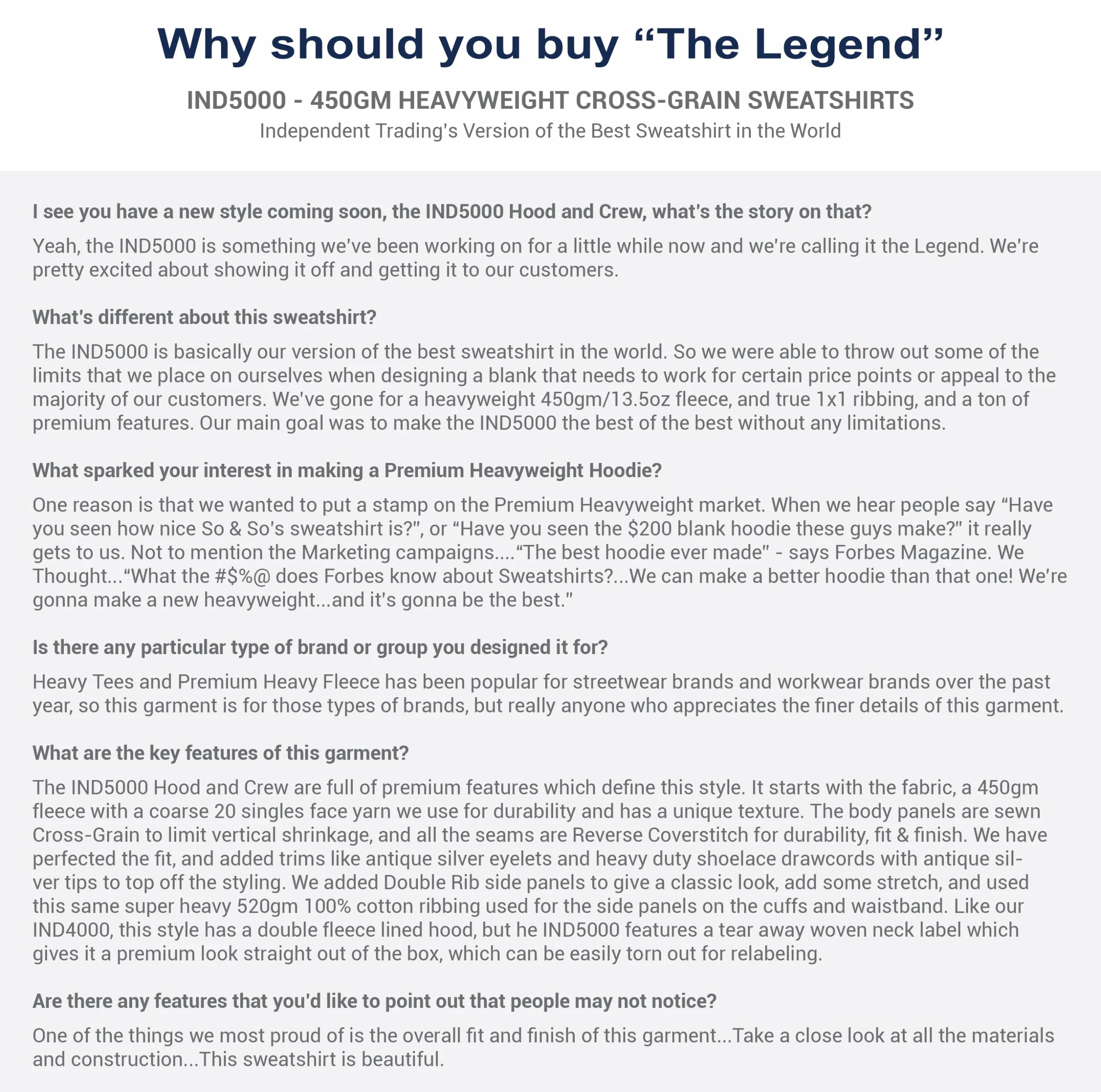 Independent Trading Company The Legend - Middlebury Hooded Sweatshirt (Grey) - Image 7