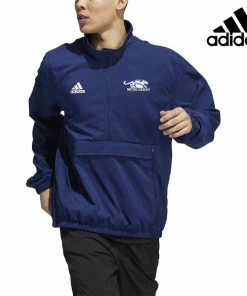 Middlebury Adidas Men Stadium 1/4 Zip Woven Wind Shirt