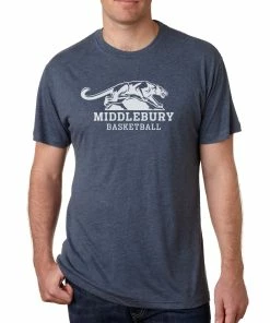 Next Level Middlebury Panther Basketball T-Shirt (navy-triblend)