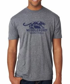Next Level Middlebury Panther Basketball T-Shirt (grey-triblend)