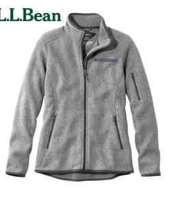 L.L.Bean Women's Middlebury Sweater Fleece Jacket (Grey)