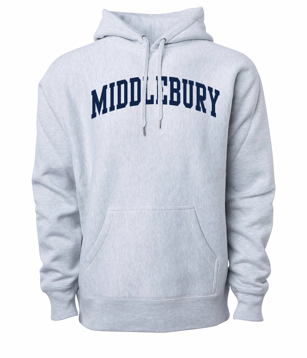 Independent Trading Company The Legend - Middlebury Hooded Sweatshirt (Grey) - Image 2