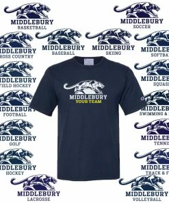Champion Middlebury Panther Team T-Shirt (100% Cotton)