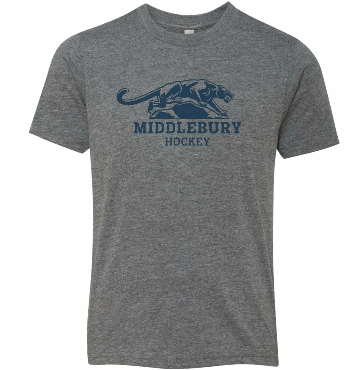 Next Level Middlebury Panther Hockey T-Shirt (grey-triblend) - Image 2