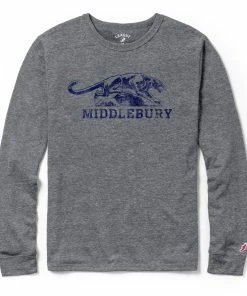League Middlebury Panther Long Sleeve Tee (grey)