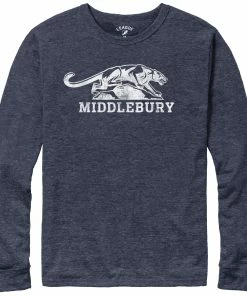 League Middlebury Panther Long Sleeve Tee (navy)