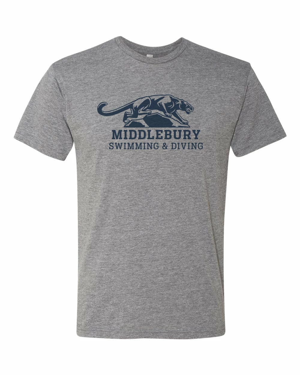 Next Level Middlebury Panther Swimming & Diving T-Shirt (grey-triblend)
