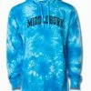 Independent Trading Company Middlebury Hooded Sweatshirt (Tie-Dyed Aqua Blue)