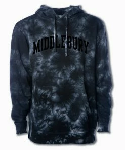 Independent Trading Company Middlebury Hooded Sweatshirt (Tie-Dyed Black)
