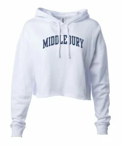 Independent Trading Company Middlebury Women's Crop Hoodie (white)