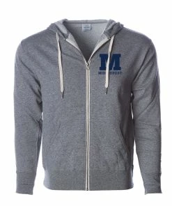 Independent Trading Company Middlebury Zip Hooded Sweatshirt (grey)