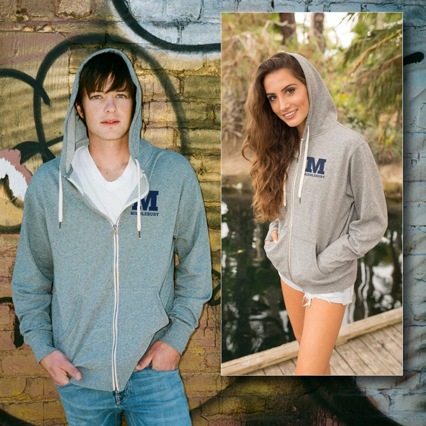 Independent Trading Company Middlebury Zip Hooded Sweatshirt (grey) - Image 2