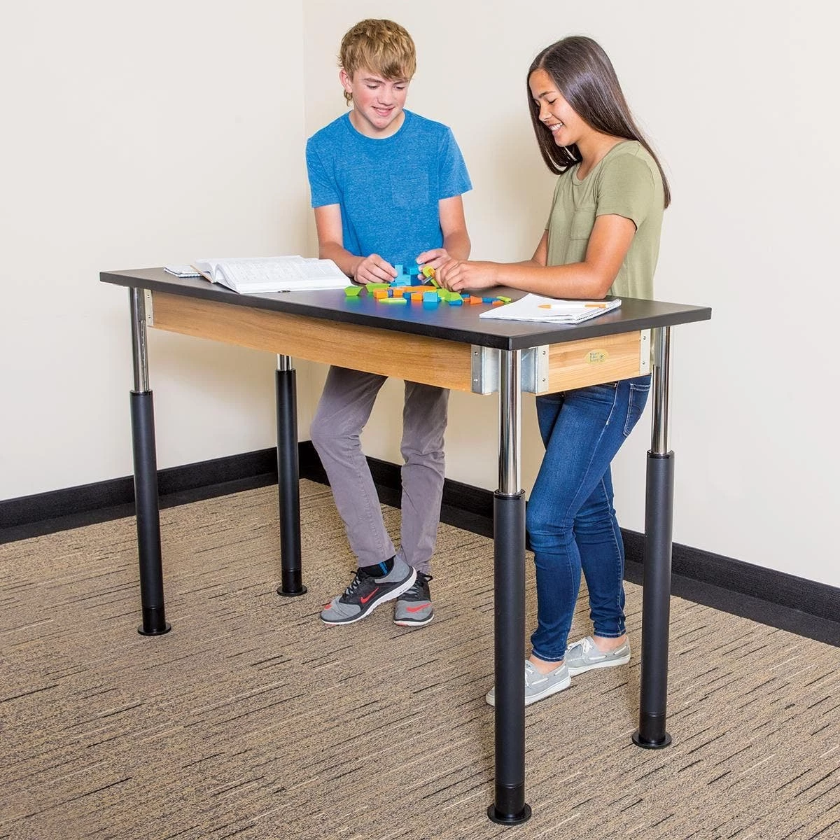 National Public Seating Adjustable Lab Teaming Tables - Image 7